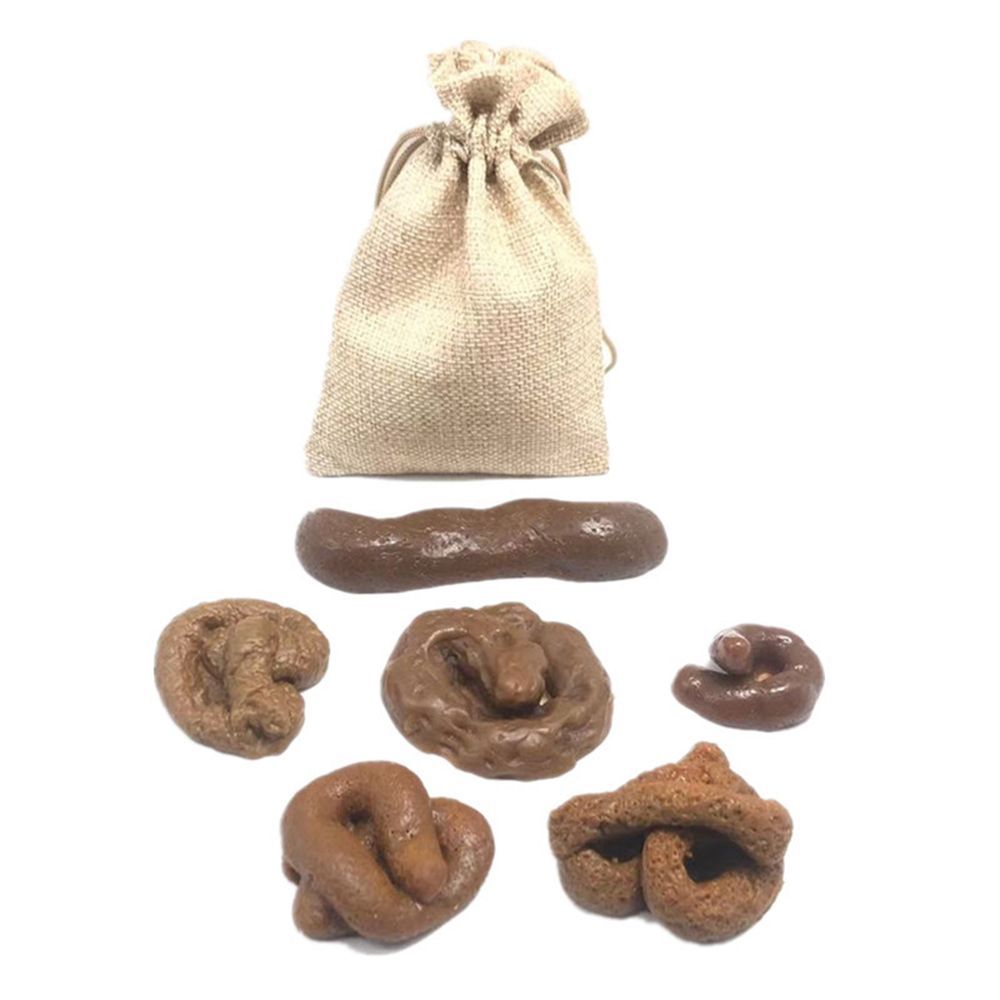 Fake Poop Gag Gift - 6 szt. sztucznych odchodów antystresowych –