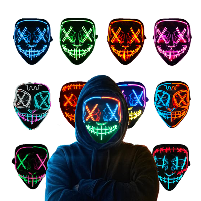 Bezprzewodowe Neonowe Świecące – Led Purge Mask Halloween recenzja i cena