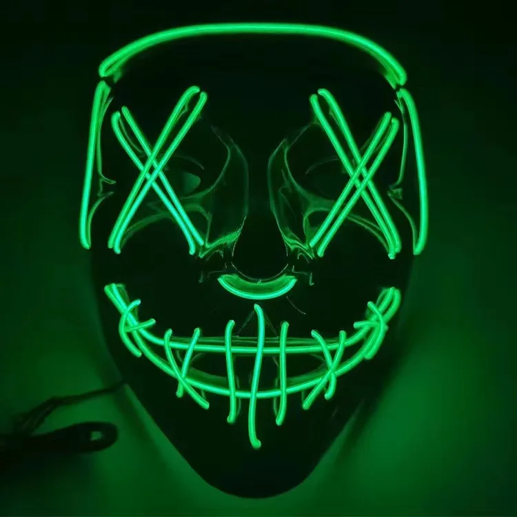 Maska neonowa LED na Halloween – Led Purge Mask Halloween recenzja i cena